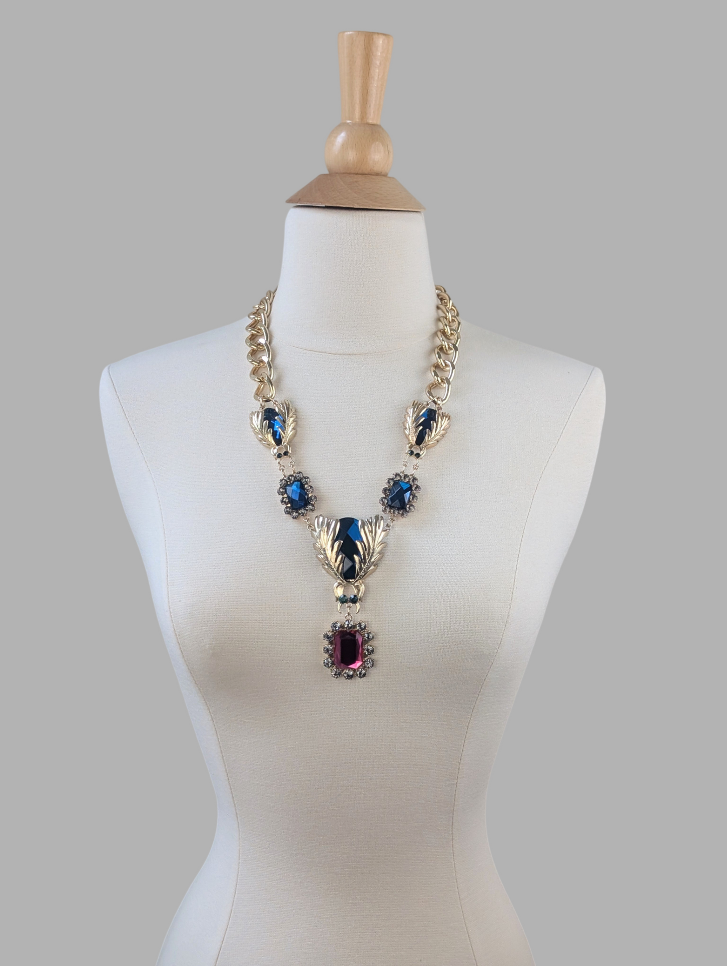 Lady Bug Statement Necklace