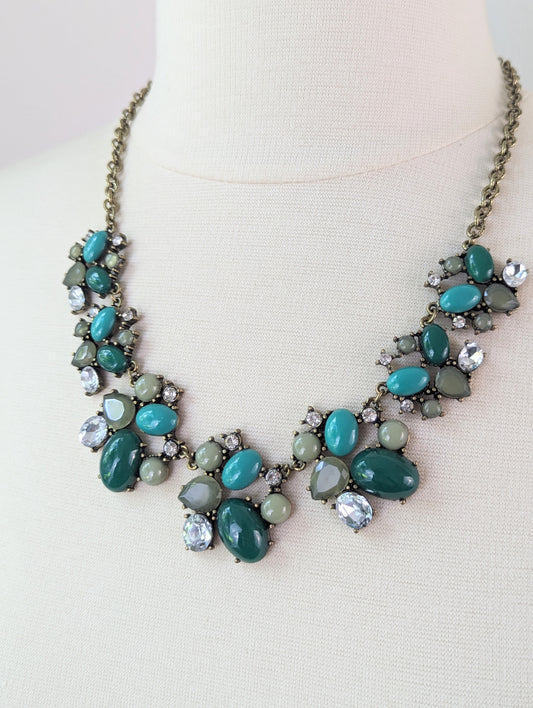 Green Floral Necklace