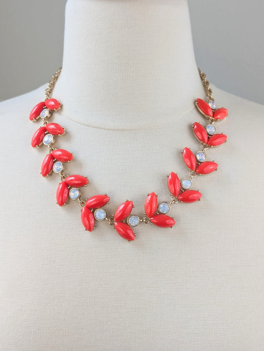 Red Wheat Head Necklace