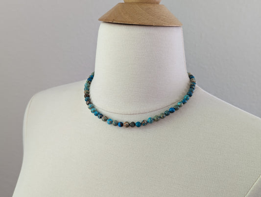 Blue Turquoise Collar Necklace