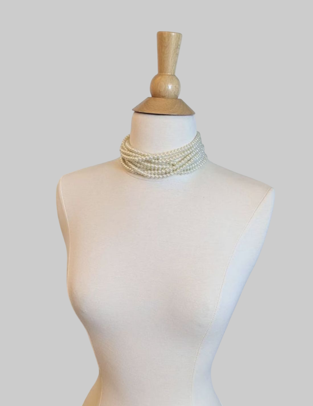 Layered Dainty Pearl Choker