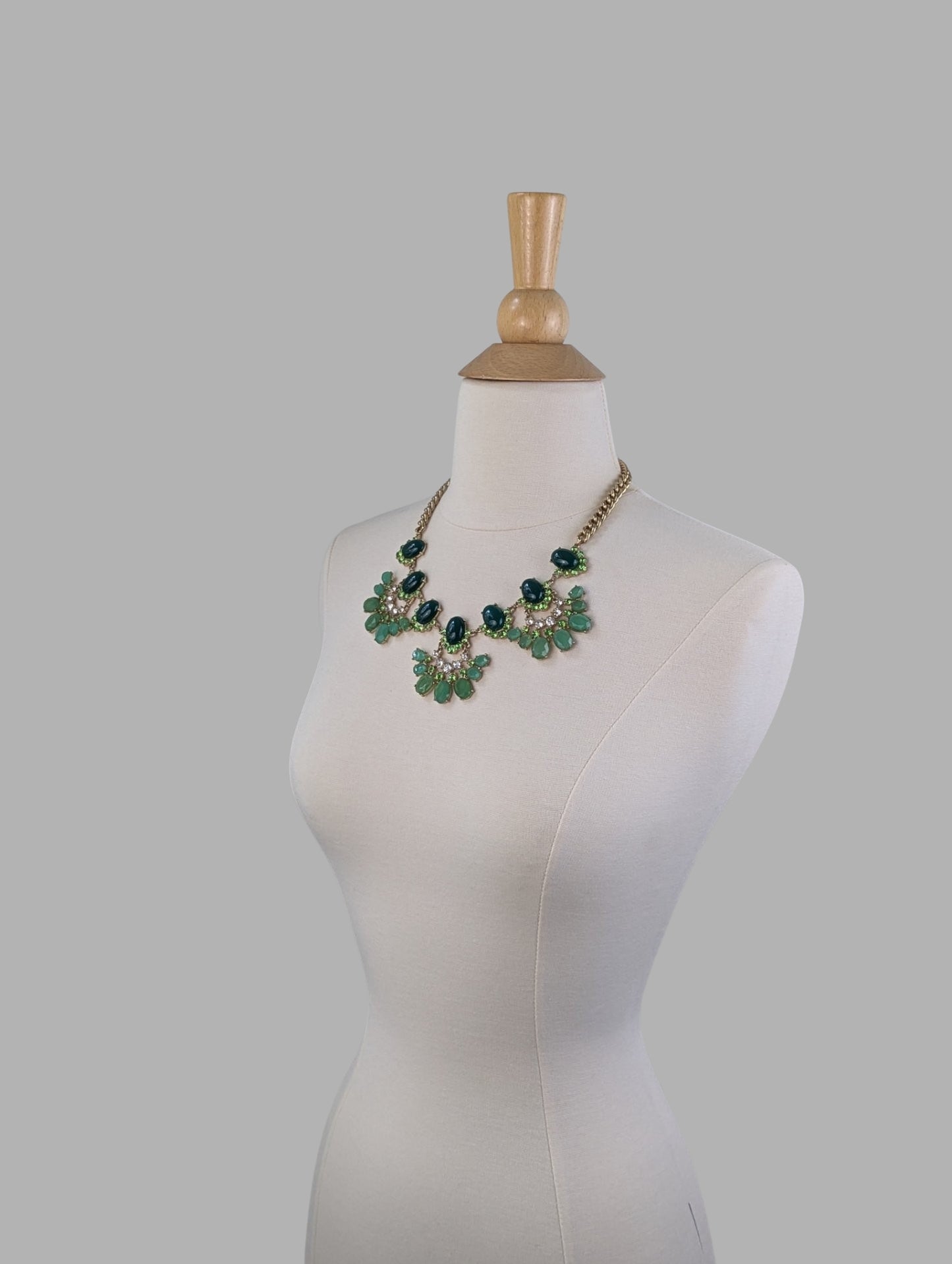 Green Fan Necklace