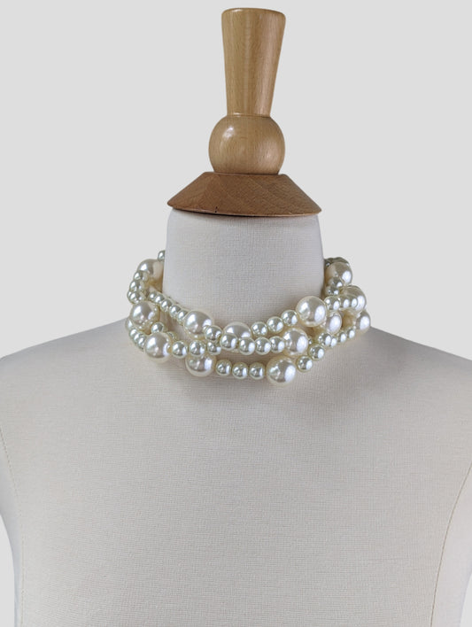 Chunky Twisted Pearl Choker