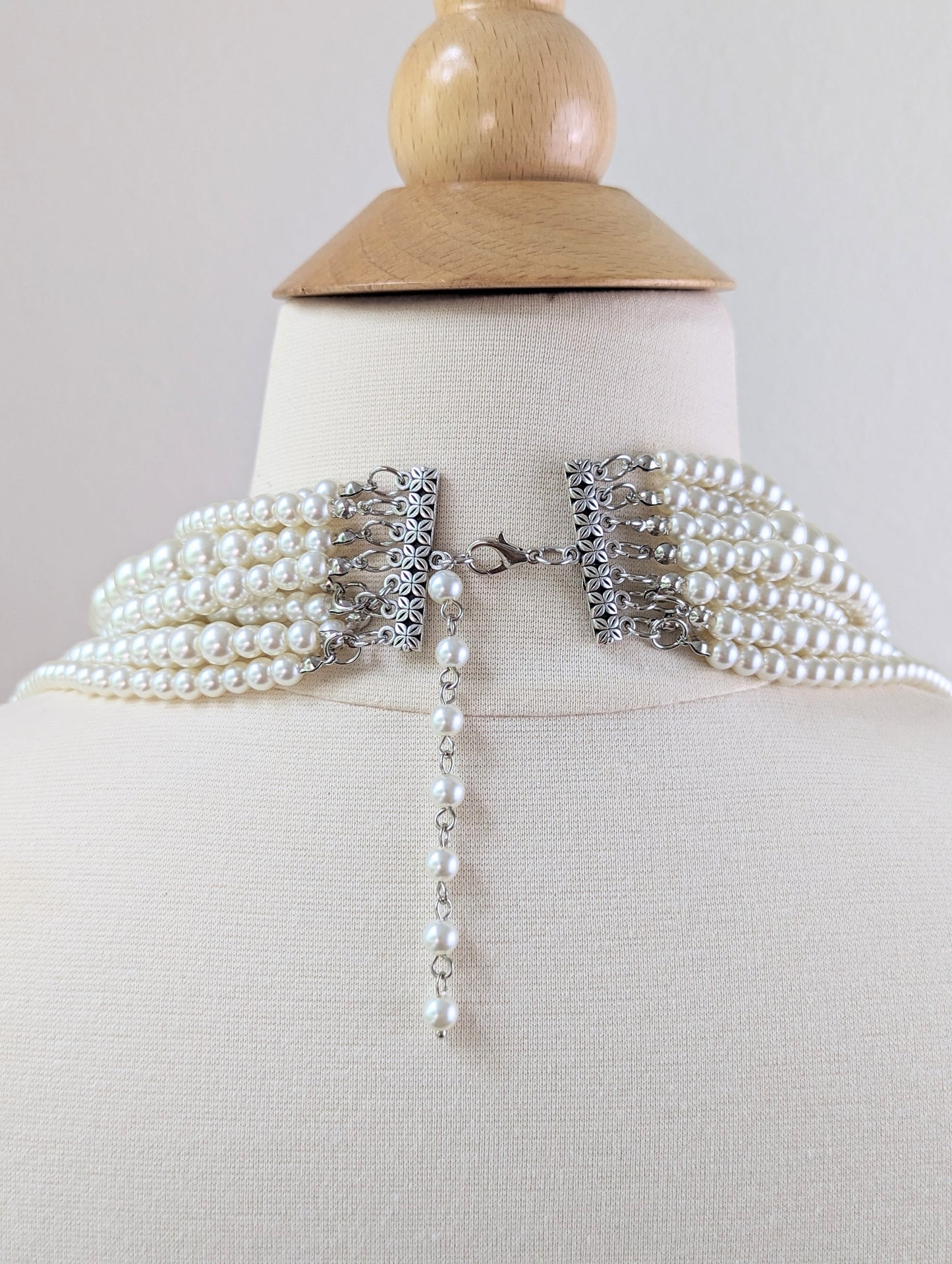 Chunky Long Pearl Statement Necklace