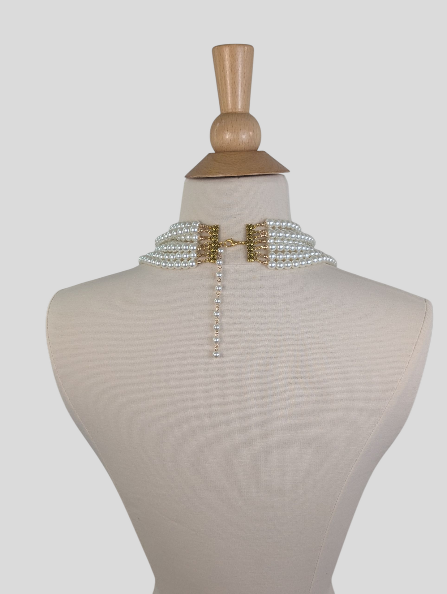 Chunky Multi Strand Pearl Necklace