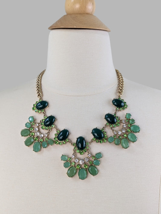 Green Fan Necklace