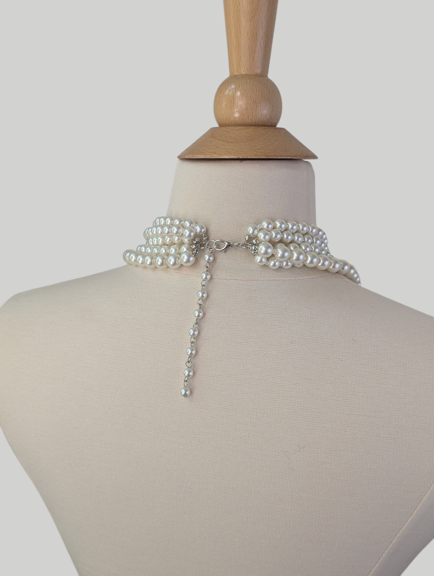 Chunky Multi Layered Pearl Necklace