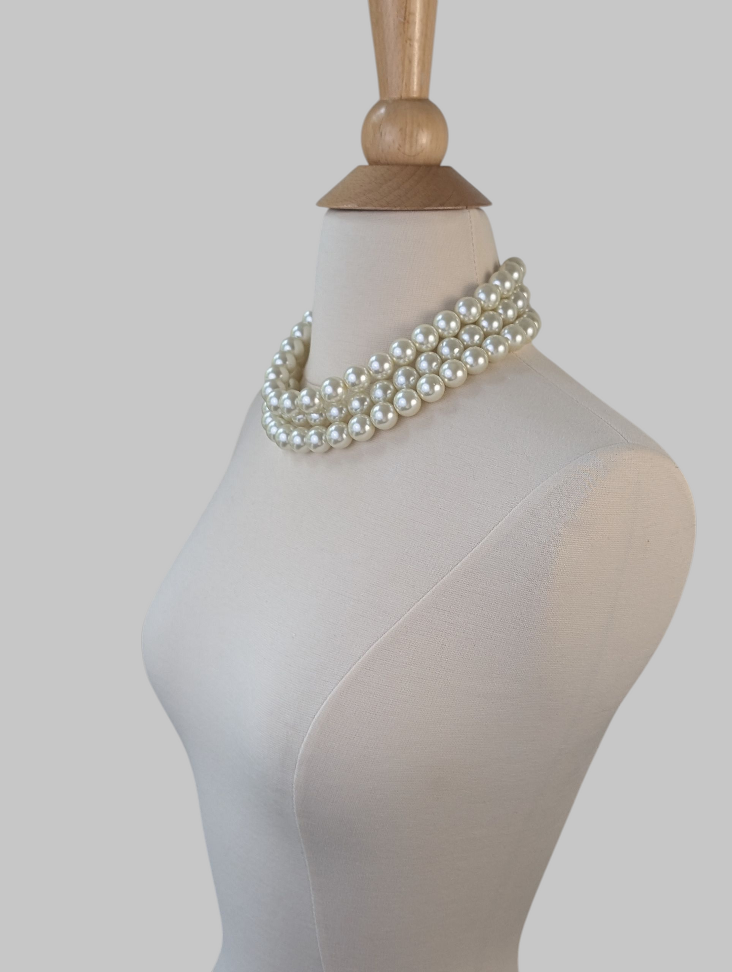 Chunky Overlay Pearl Choker