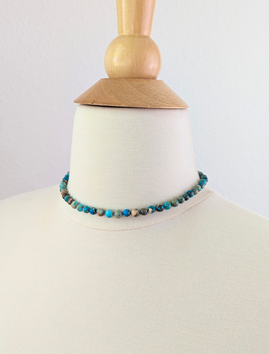 Blue Turquoise Collar Necklace