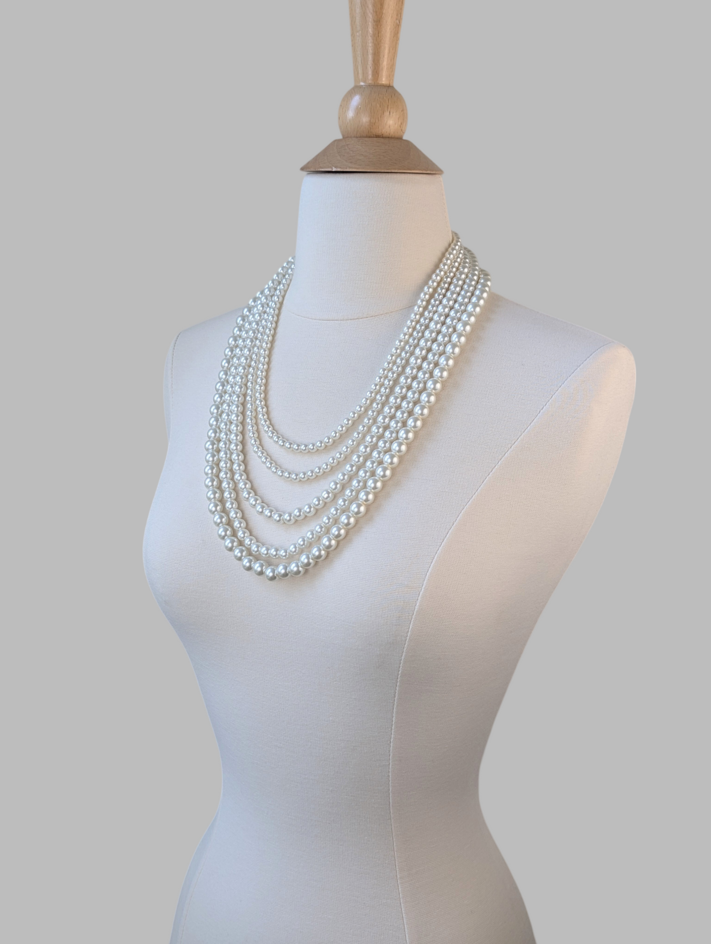 Five Strands Pearl Necklace