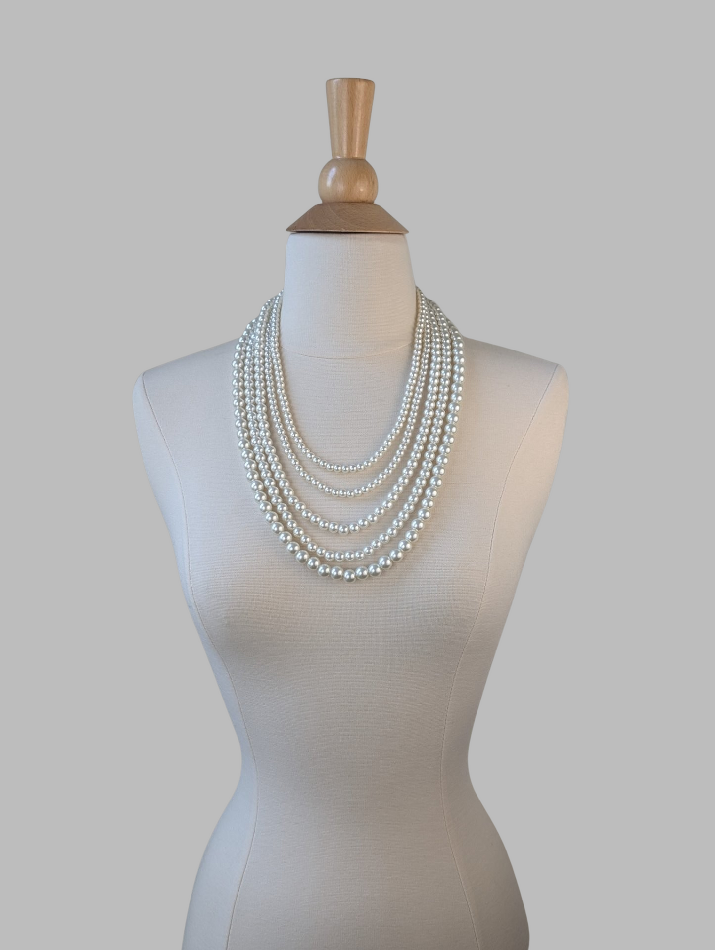 Five Strands Pearl Necklace